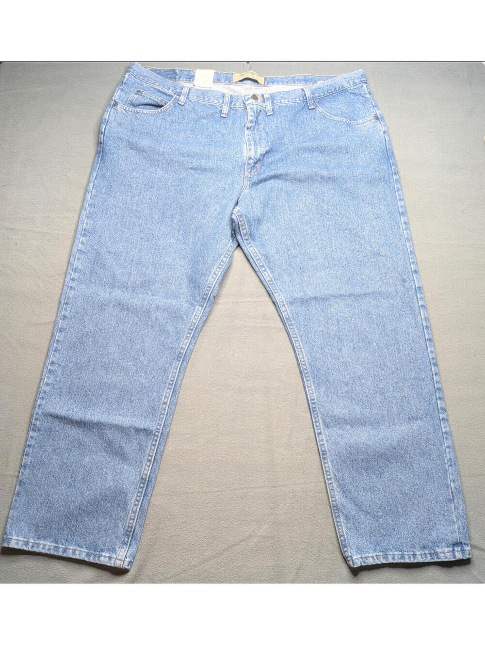 Wrangler Authentics Jeans Mens 46 Blue Light Wash Regular Straight Denim 46x30